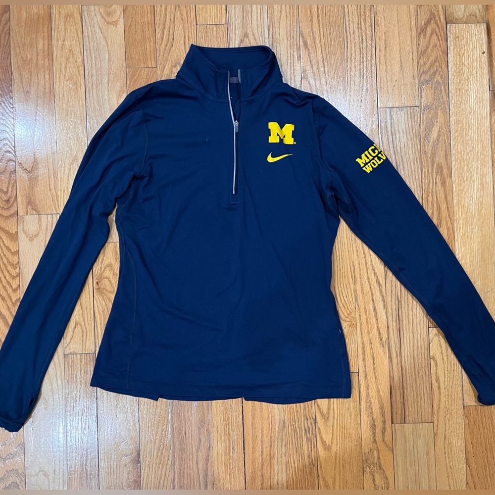 Team Issued University of Michigan Nike Quarter Zip